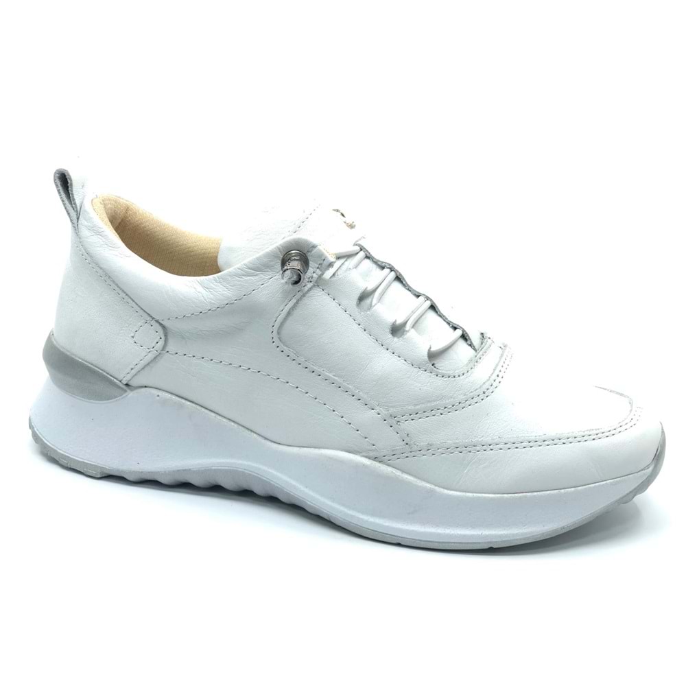 Ayakdaş Hakiki Deri Ortopedik Lastik Detaylı Kadın Casual Ayakkabı