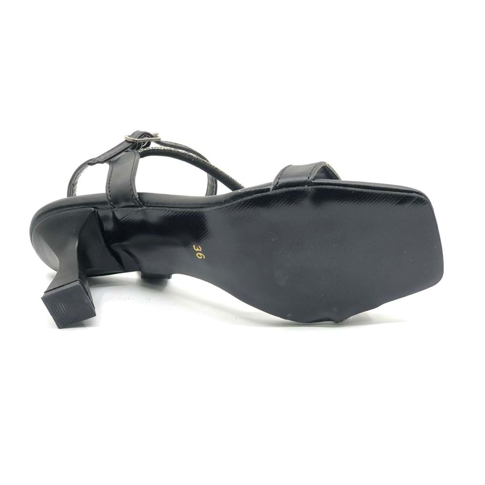 Mehtap Şerit Taş Detaylı Tek Bantlı Kadın Topuklu Abiye Ayakkabı