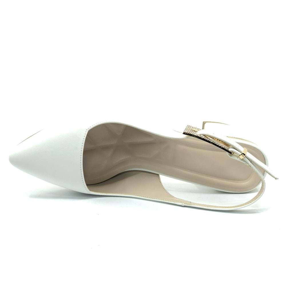 Mehtap Toka Detaylı Topuklu Arkası Açık Klasik Kadın Topuklu Ayakkabı