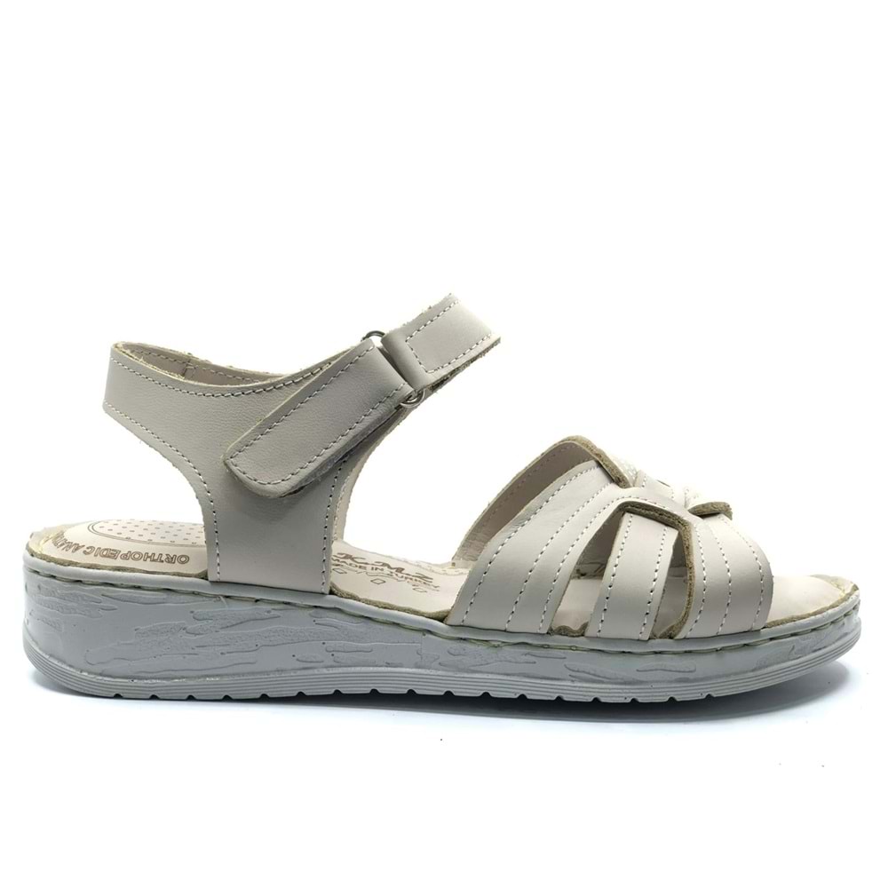 Kocamanlar 8712 Hakiki Deri Comfort Ortopedik Kadın Sandalet