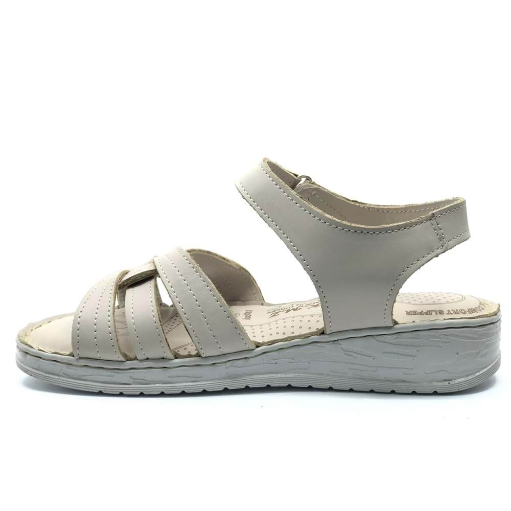 Kocamanlar 8712 Hakiki Deri Comfort Ortopedik Kadın Sandalet