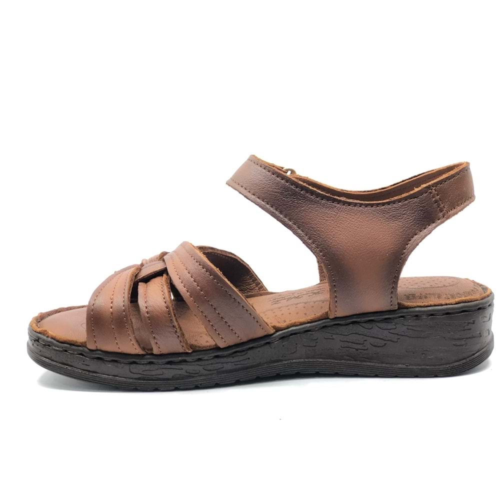 Kocamanlar 8712 Hakiki Deri Comfort Ortopedik Kadın Sandalet