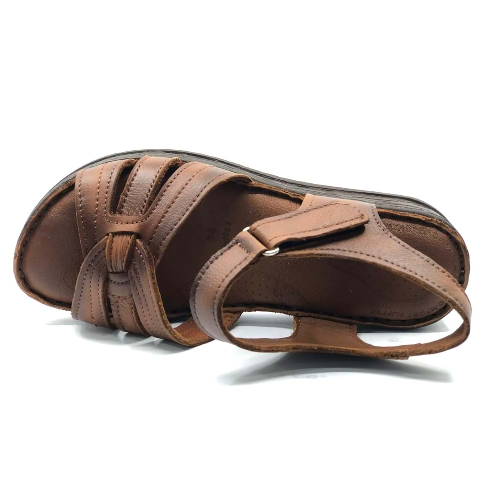 Kocamanlar 8712 Hakiki Deri Comfort Ortopedik Kadın Sandalet