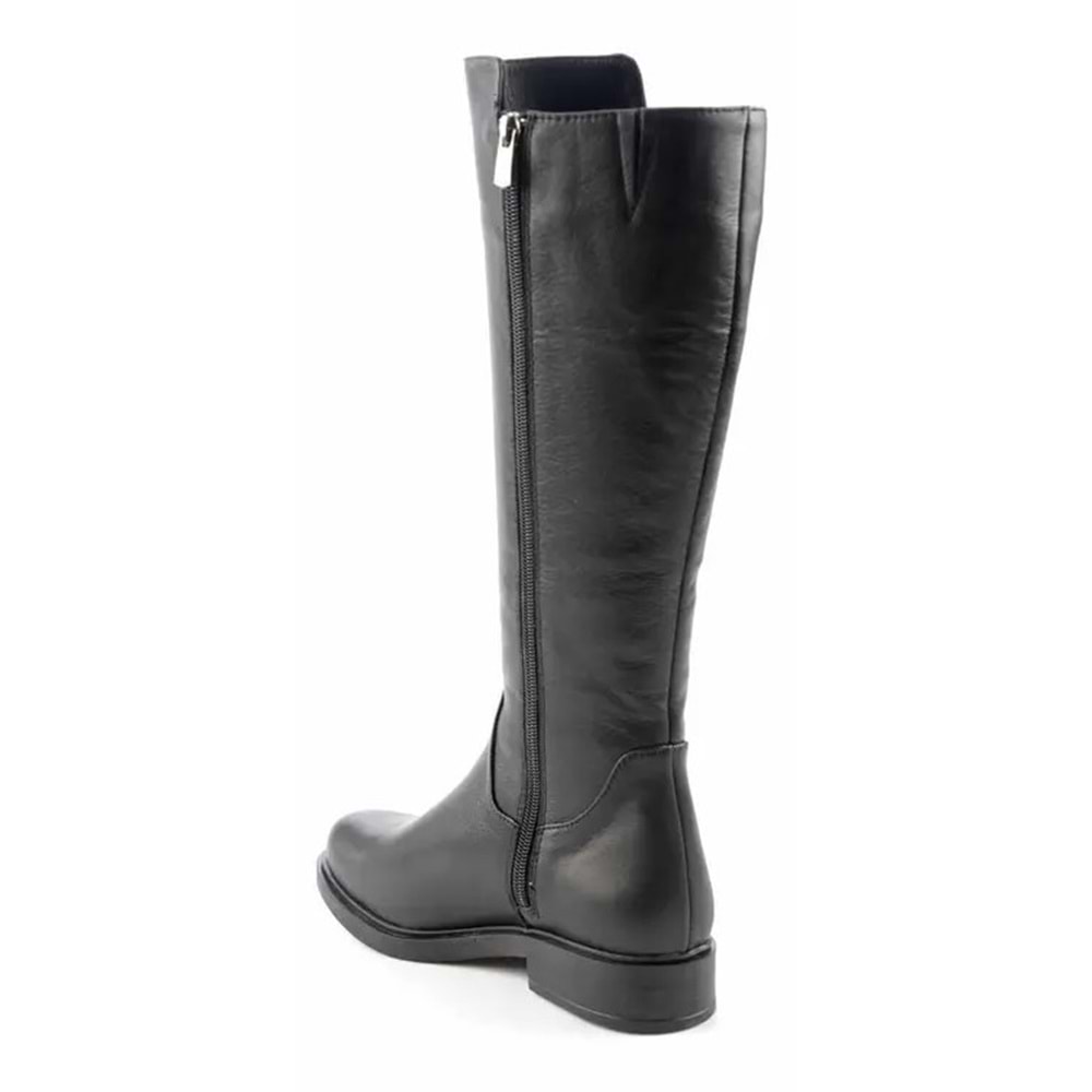 Ayakdaş Binici Düz Taban Hakiki Deri Kadın Çizme