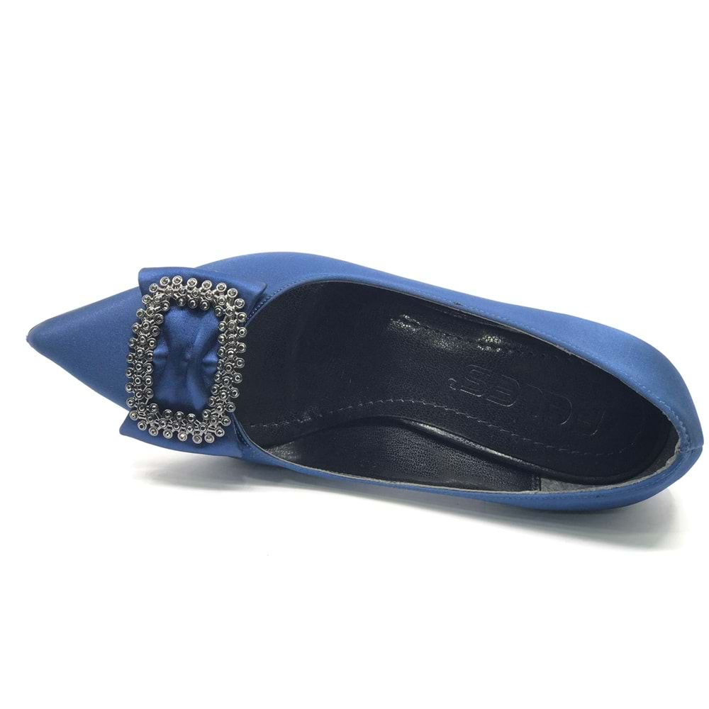 Feles Kare Toka 8 cm Topuklu Stiletto Kadın Ayakkabı