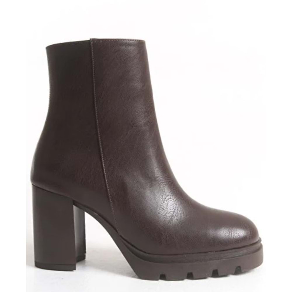 Feles Kalın Topuklu Oval Burun Kadın Bot