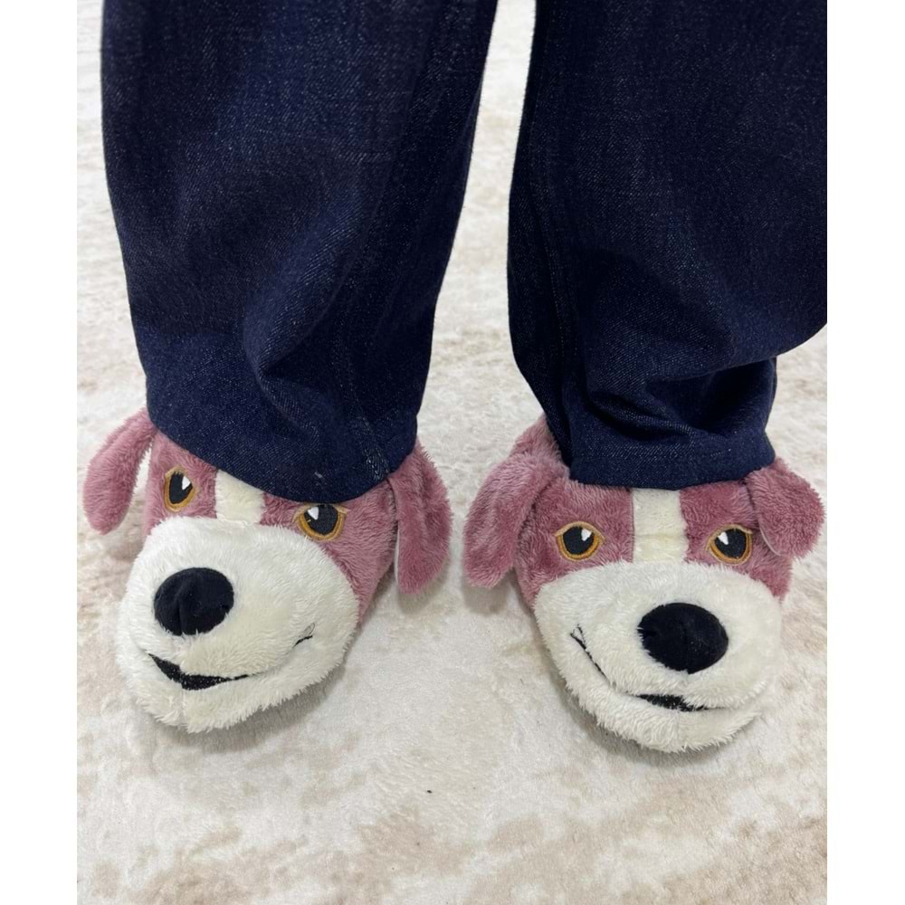 Kocamanlar Sevimli Köpek Figürlü Unisex Hayvanlı Panduf