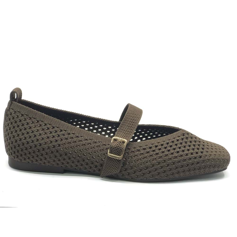 Feles Kemer Toka Detaylı Küt Burun Kadın Babet Ayakkabı