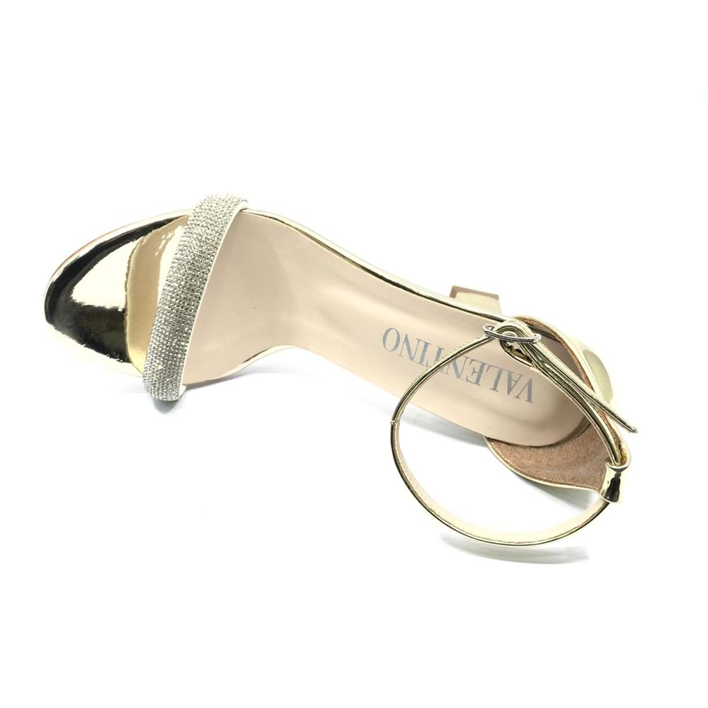 Kocamanlar Şerit Taşlı Tek Bant Kadın Topuklu Ayakkabı