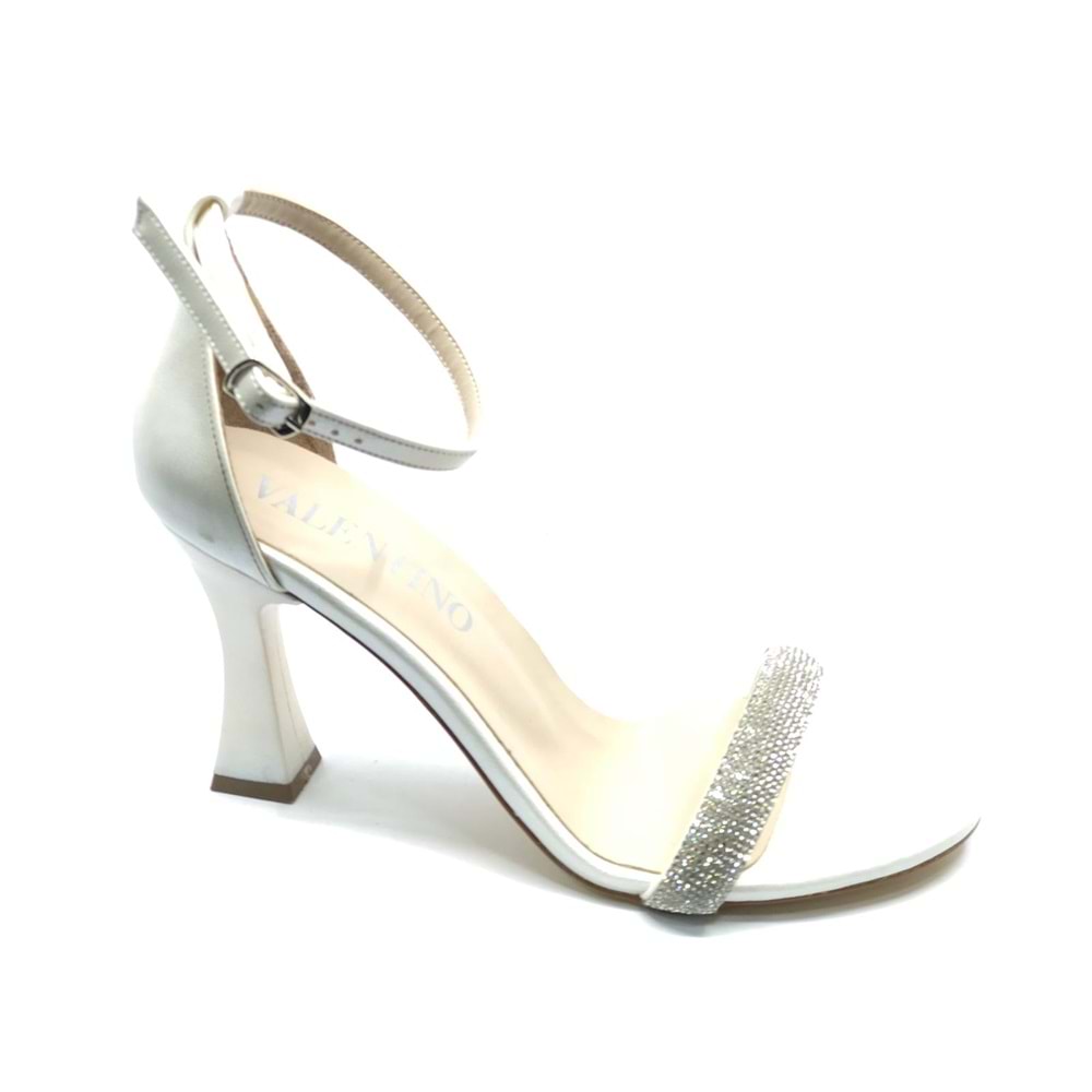 Kocamanlar Şerit Taşlı Tek Bant Kadın Topuklu Ayakkabı