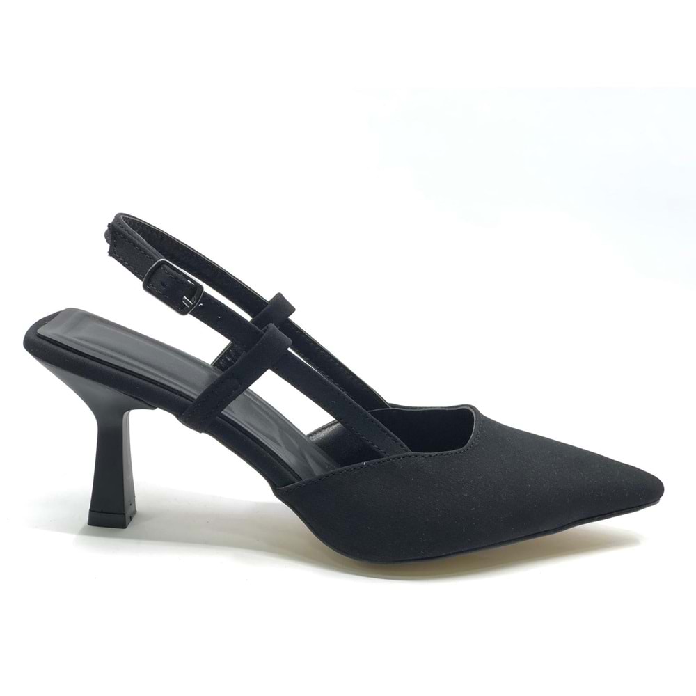 Kocamanlar 8 cm Saten Kadın Topuklu Ayakkabı