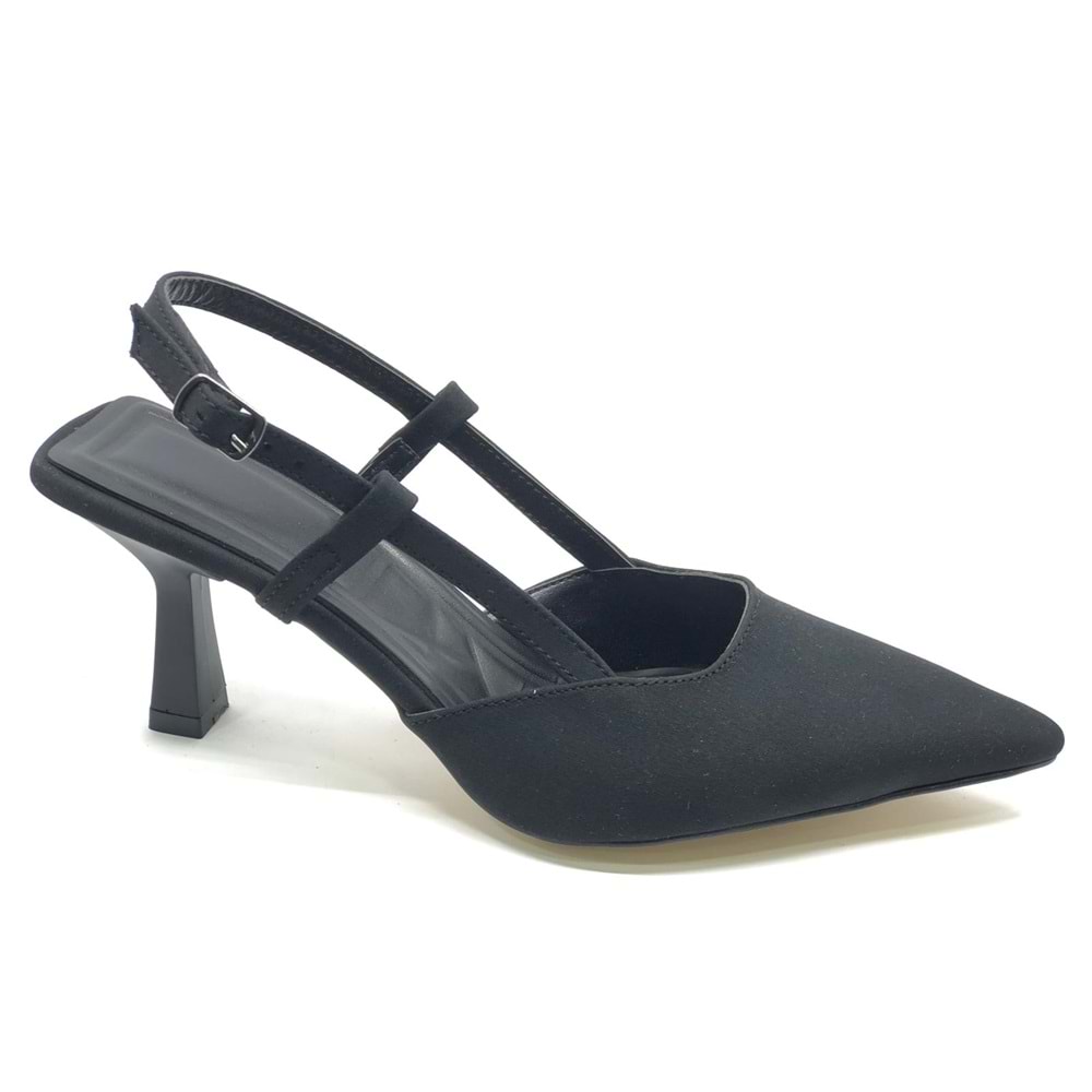 Kocamanlar 8 cm Saten Kadın Topuklu Ayakkabı