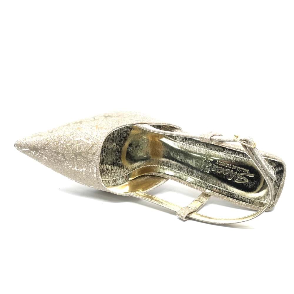 Mehtap Kırışık Arkası Açık Stiletto Kadın Topuklu Ayakkabı