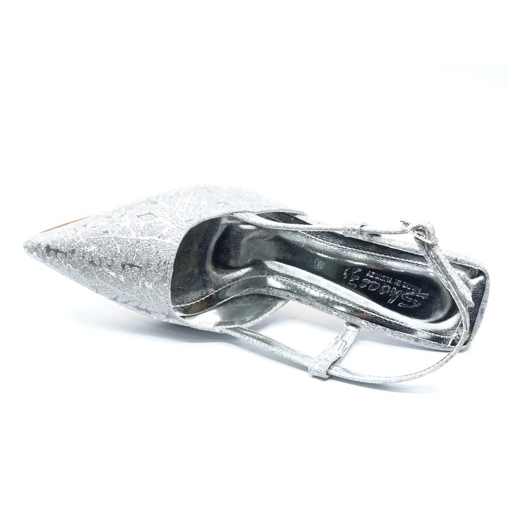 Mehtap Kırışık Arkası Açık Stiletto Kadın Topuklu Ayakkabı