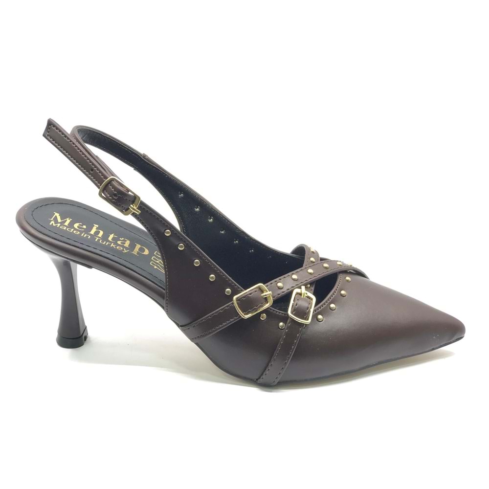 Mehtap Toka Detaylı Arkası Açık Stiletto Kadın Topuklu Ayakkabı