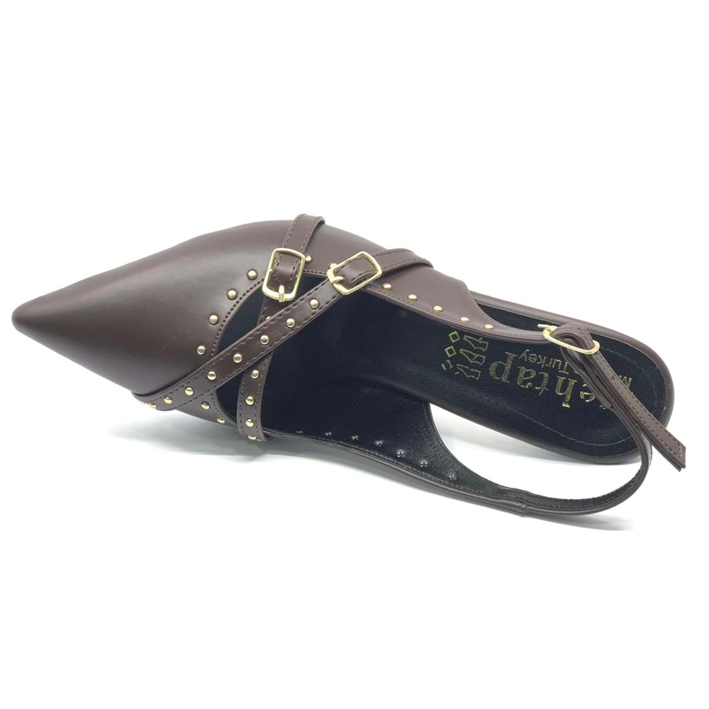 Mehtap Toka Detaylı Arkası Açık Stiletto Kadın Topuklu Ayakkabı