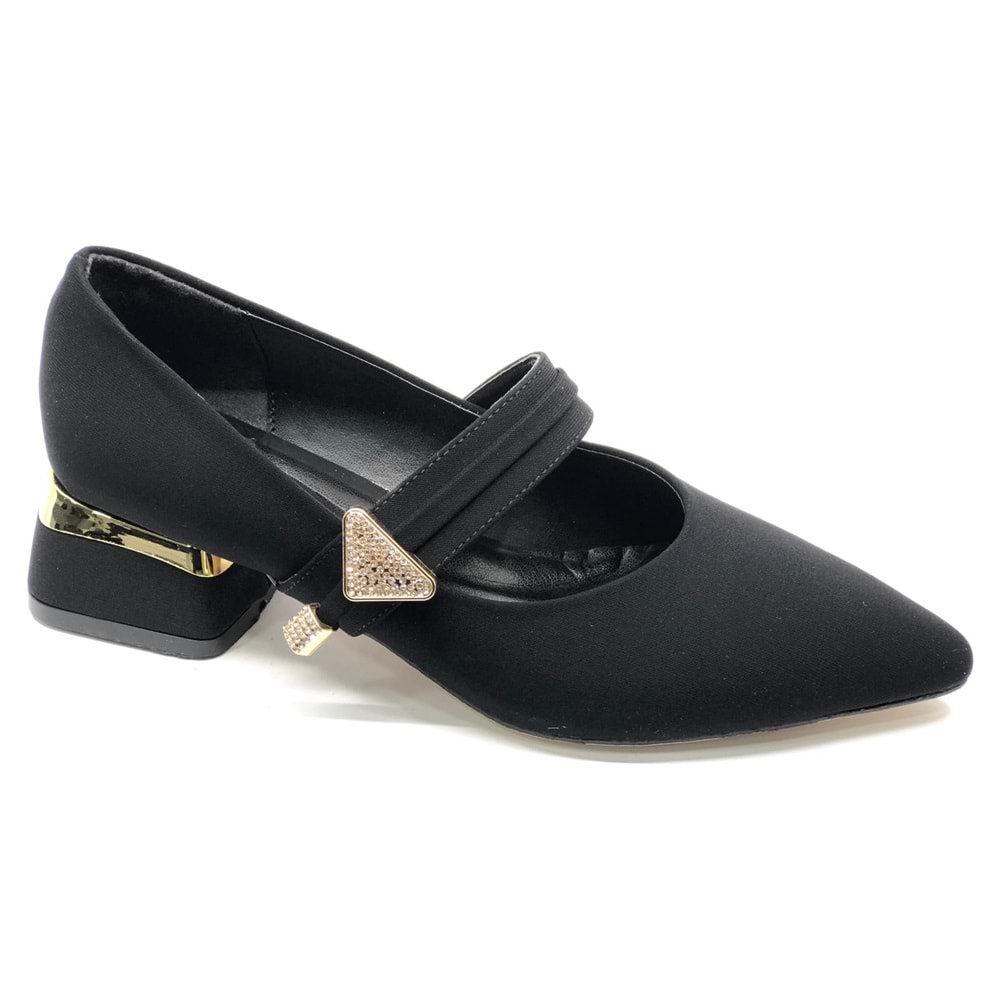 Feles Blower Detaylı Sivri Burun Topuklu Kadın Ayakkabı