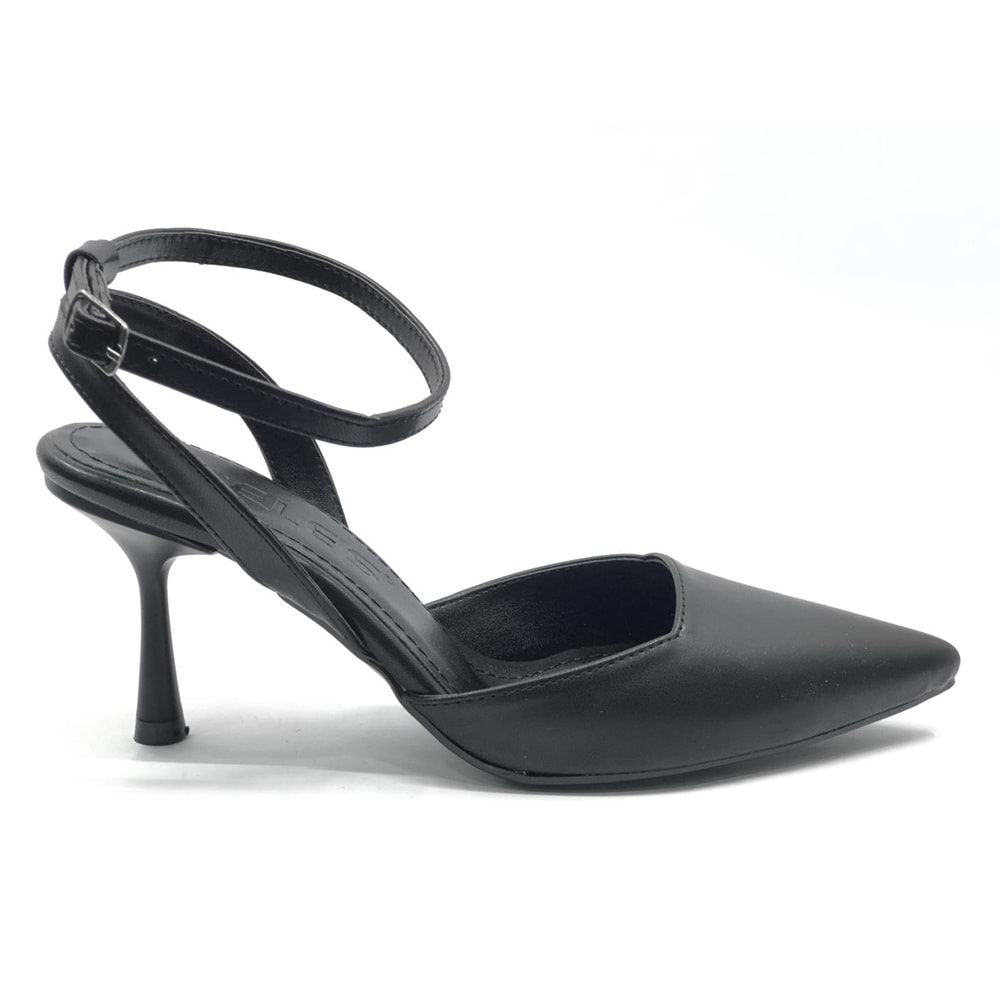 Feles Arkası Açık Stiletto Kadın Topuklu Ayakkabı