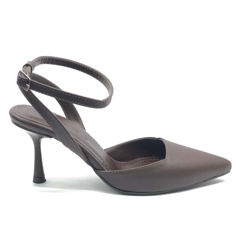 Feles Arkası Açık Stiletto Kadın Topuklu Ayakkabı