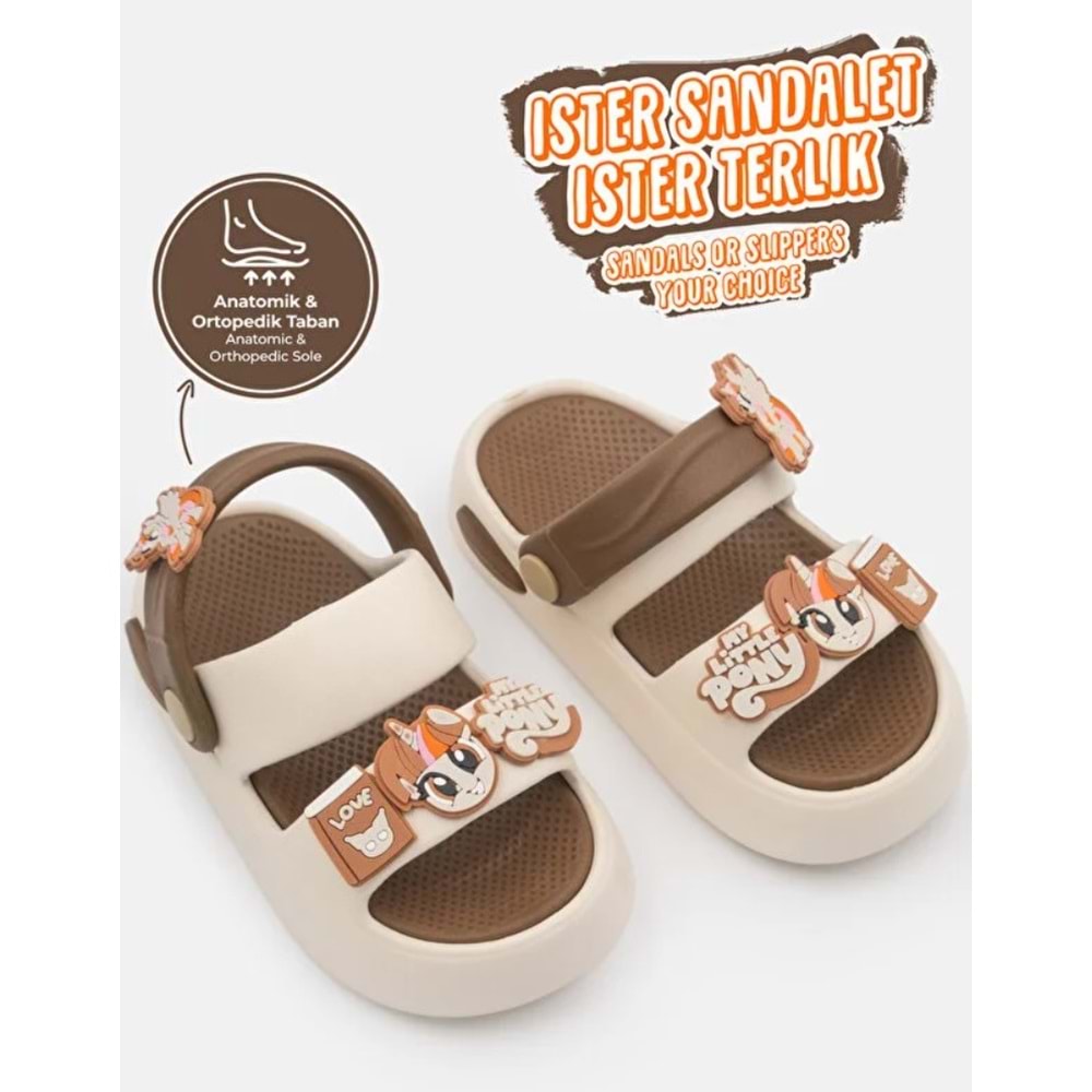 Kocamanlar 4505 Hafif Rahat Taban Okul Kreş Havuz Günlük Unisex Çocuk Terlik