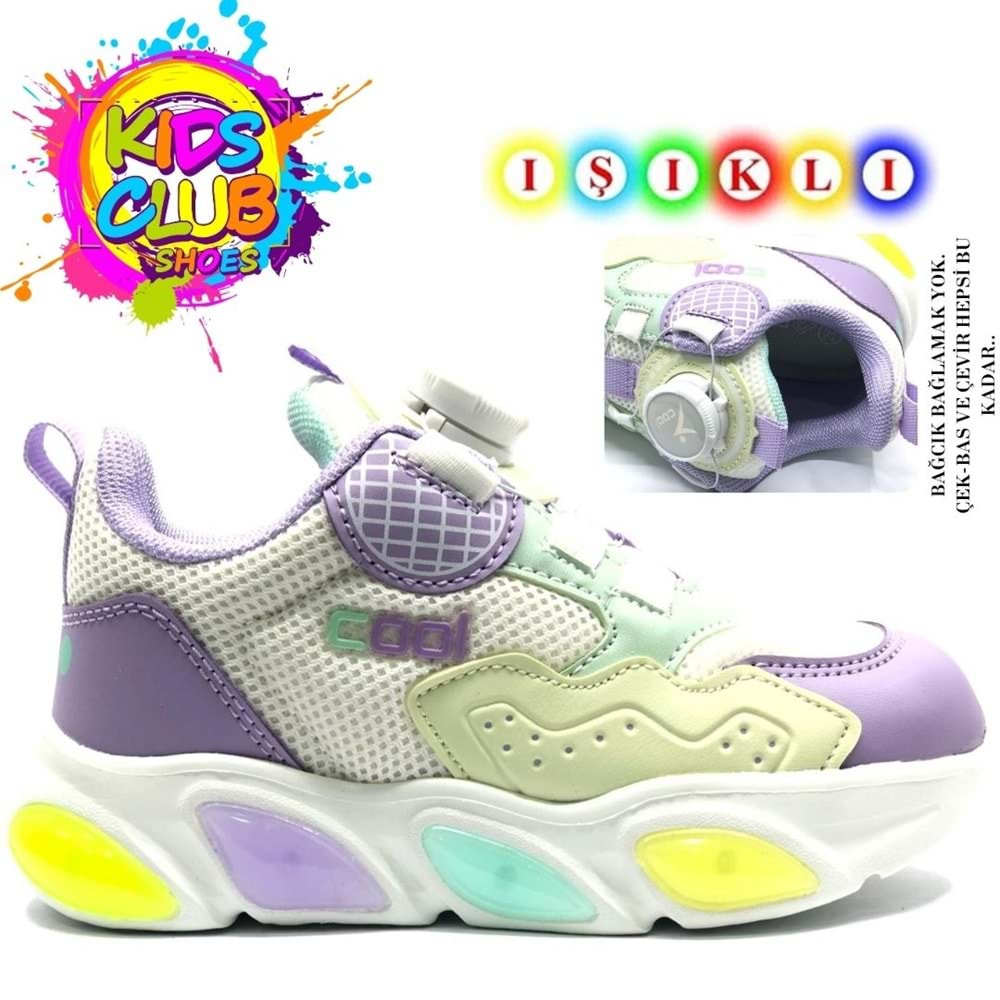 Cool Leon Akıllı Bağcıklı Işıklı Ortopedik Çocuk Spor Ayakkabı