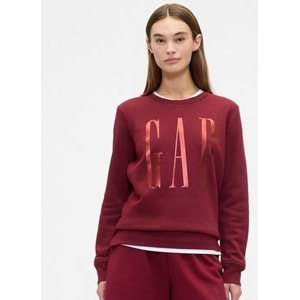 Gap Doorbuster Logo Sweatshirt 800444 Bisiklet Yaka Fleece Sweatshirt Kadın Sweatshirt