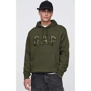 Gap Relaxed Gap Logo Camo Fıll 799757 Erkek Kapüşonlu Sweatshirt