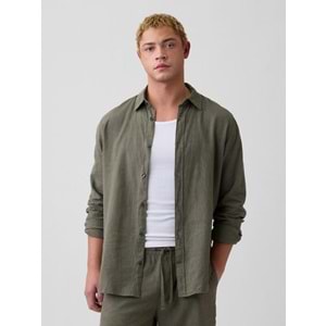 Gap Keten Karışımı Standart Fit Gömlek 887952007 Erkek Gömlek