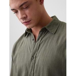 Gap Keten Karışımı Standart Fit Gömlek 887952007 Erkek Gömlek