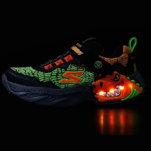 Skechers Dino Lights 400615L-BKOR Ortopedik Işıklı Çocuk Spor Ayakkabı