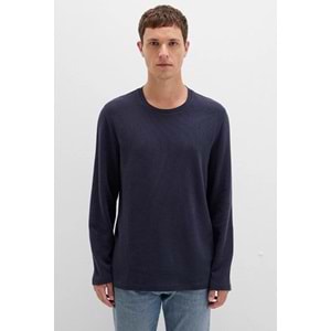 Mavi 064622-26828 Uzun Kollu Dokulu Tişört Erkek T-Shirt