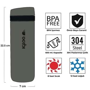 Igloo Squid Termos 600ml Kilitli Kapak Matara