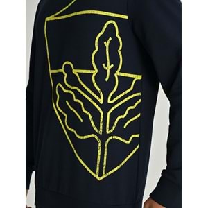 Fenerbahçe S.K. 25/26 Sezon Tribün All Over Baskı Logolu Erkek Sweatshirt