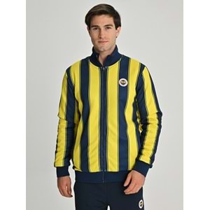 Fenerbahçe S.K. 25/26 Tribün Çubuklu Çift Taraflı Erkek Peluş Ceket