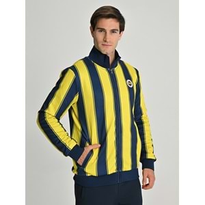 Fenerbahçe S.K. 25/26 Tribün Çubuklu Çift Taraflı Erkek Peluş Ceket