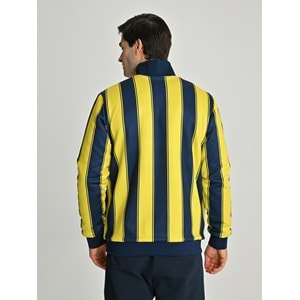 Fenerbahçe S.K. 25/26 Tribün Çubuklu Çift Taraflı Erkek Peluş Ceket