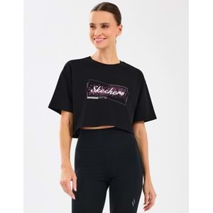 Skechers W Crop Fit Graphic Tee T-Shirt S2510144-001 Kadın Tişört