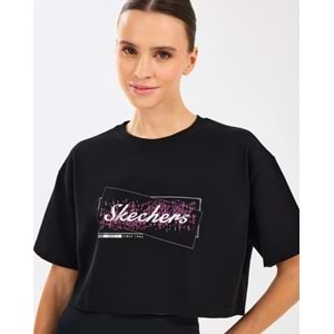 Skechers W Crop Fit Graphic Tee T-Shirt S2510144-001 Kadın Tişört