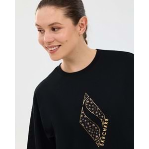 Skechers S2610050-3817 W Oversize Fit Graphic T-Shirt Kadın Tişört