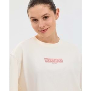 Skechers S2610063-3855 W Oversize Fit Graphic T-Shirt Kadın Tişört