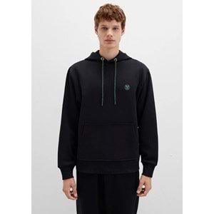 Mavi 065809-900 Logo Nakışlı Erkek Kapüşonlu Sweatshirt