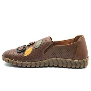 Venüs Sombrero Hakiki Deri Kadın Babet Ayakkabı