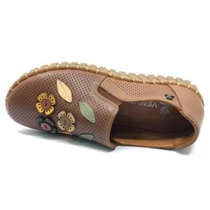 Venüs Sombrero Hakiki Deri Kadın Babet Ayakkabı