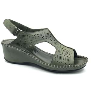 Venüs Şomali Hakiki Deri Comfort Ortopedik Kadın Sandalet