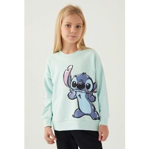 Stitch D4898 Puss Kız Çocuk Sweatshirt
