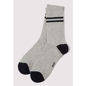 Mavi Şerit Baskılı Unisex Çorap