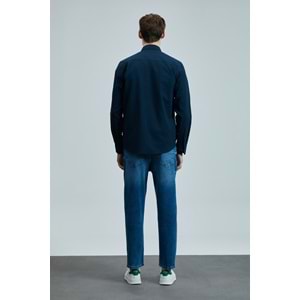 Lufian 111010637 Ellery Erkek Basic Gömlek Regular Fit Beyaz Erkek Gömlek