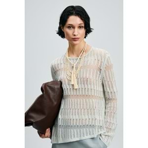 Lufian 121090043 Lace Kadın Örme T-Shirt Kadın Tişört