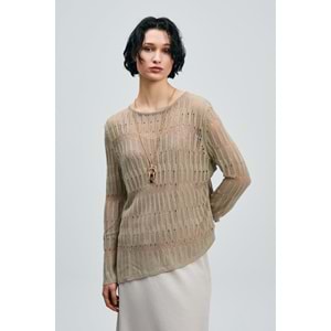 Lufian 121090043 Lace Kadın Örme T-Shirt Kadın Tişört