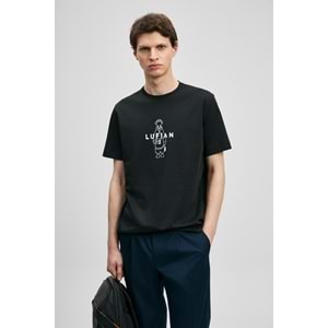 Lufian 111020307 Sımbad Modern Grafik T- Shirt Erkek T-Shirt